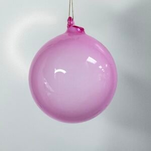 LIGHT PINK ILLUM GLASS ORNAMENT