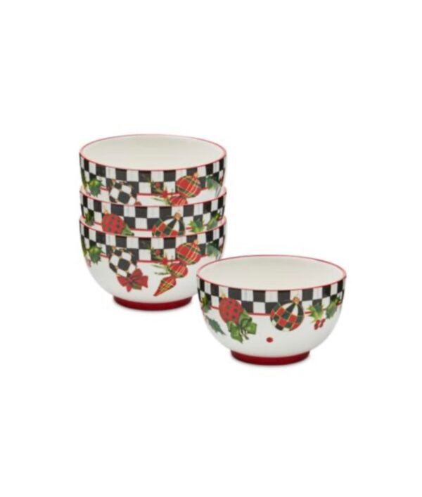 DECK THE HALLS BREAKFAST BOWLS, SET OF 4 - MACKENZIE CHILDS