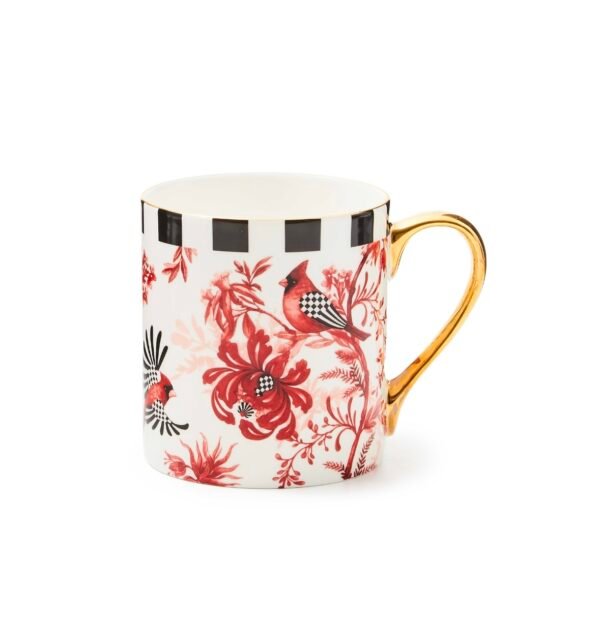 CARDINAL TOILE MUG - MACKENZIE CHILDS