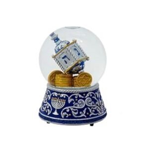 Hanukkah 100 MM Musical Glass Water Globe