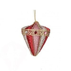 4.5" Jewel w/ Glitter Kismet Ornament