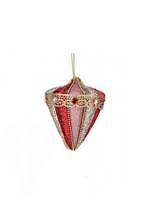 4.5" Jewel w/ Glitter Kismet Ornament