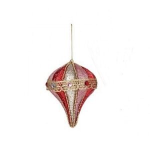 4.5" Jewel w/ Glitter Kismet Ornament