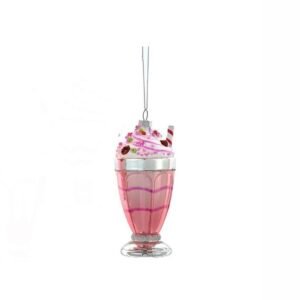 Glass Ice Cream Soda Float With Straw Ornament - Kurt Adler