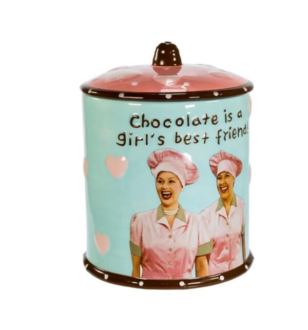 Screenshot I Love Lucy "Chocolate Is A Girls Best Friend" Cookie Jar