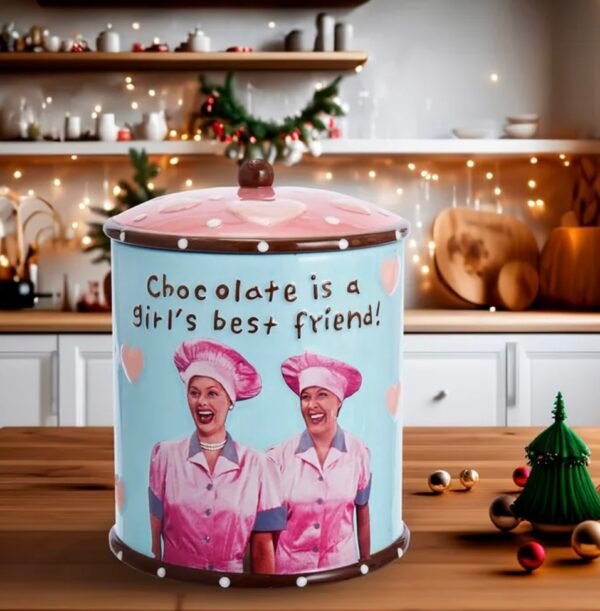 Screenshot I Love Lucy "Chocolate Is A Girls Best Friend" Cookie Jar