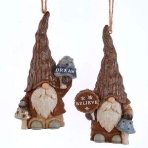 Rustic Glam Gnome Mushroom Ornaments
