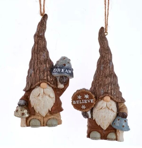 Rustic Glam Gnome Mushroom Ornaments