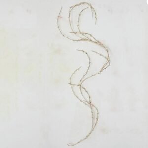 Faux Twig Garland w/ Acrylic Jewels & Glitter, Gold Finish
