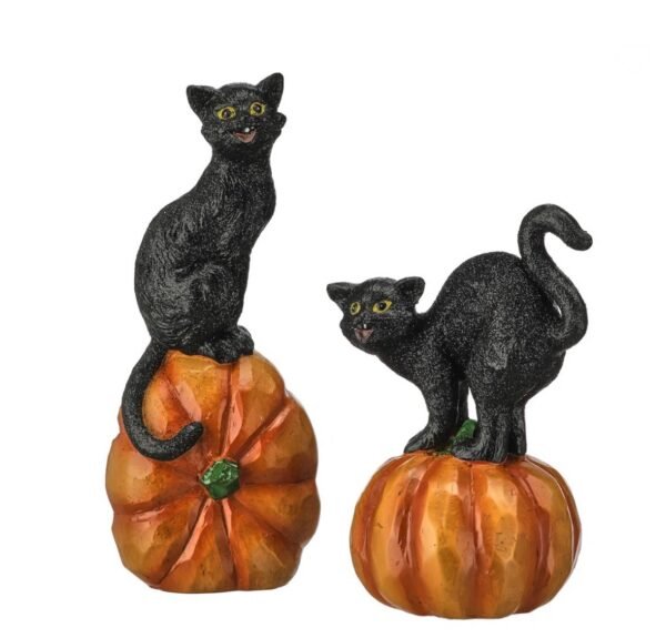 Resin Pumpkin Cat
