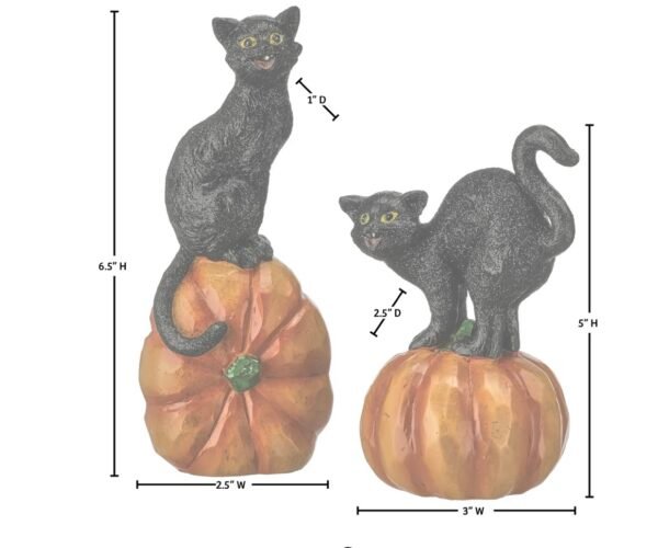 Resin Pumpkin Cat