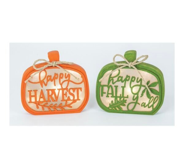 Harvest Pumpkin Light Cutout Tabletop