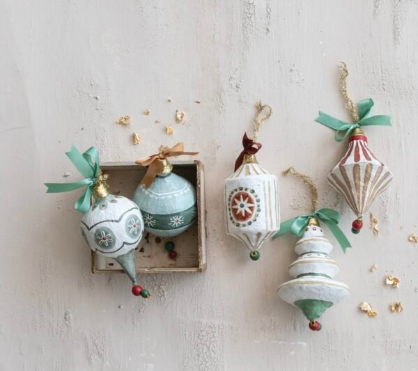 Screenshot 7"H - 8-1/2"H Metal Ornament Bow & Design