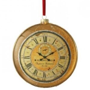 6" Glass Disc Antique Watch Ornament