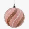 Sugar Peppermint Ball Ornament Set of 4