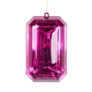 Vickerman 8" Rectangle Jewel Glitter Ornament