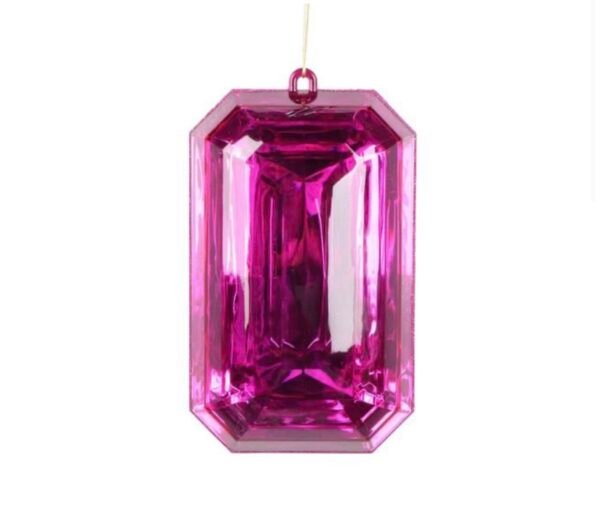 Vickerman 8" Rectangle Jewel Glitter Ornament