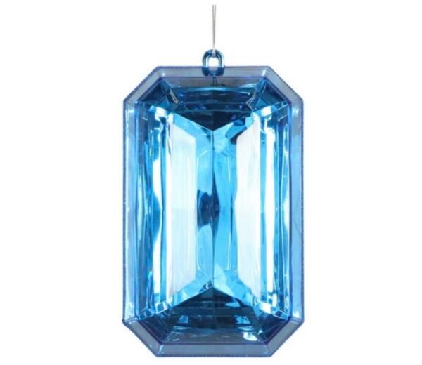 Vickerman 8" Rectangle Jewel Glitter Ornament