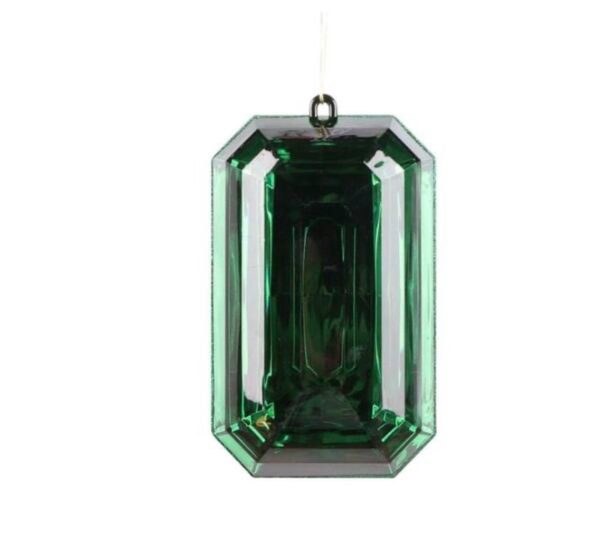 Vickerman 8" Rectangle Jewel Glitter Ornament