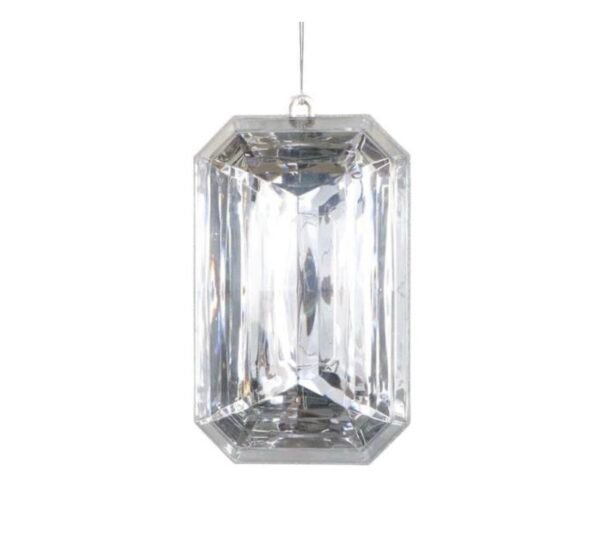 Vickerman 8" Rectangle Jewel Glitter Ornament