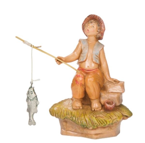 Jada, Boy Fishing Nativity Figure By Fontanini