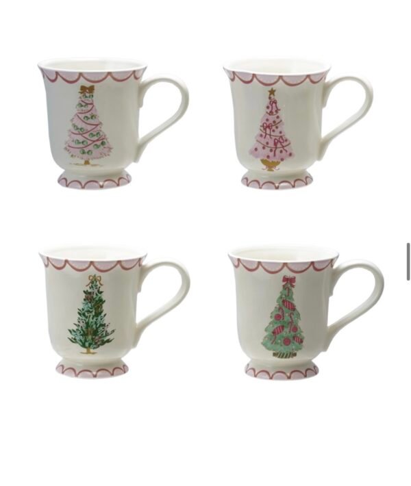 12 oz. Stoneware Mug with Christmas Tree