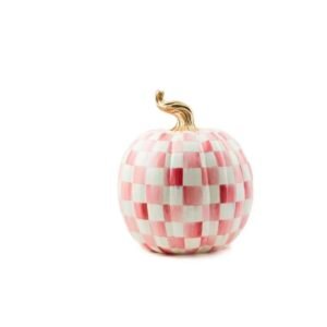 IMG_8976 MacKenzie-Childs Bubblegum Pink Large Check Pumpkin