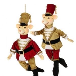 Screenshot 8" Velvet Dancing Soldier Mouse Ornament