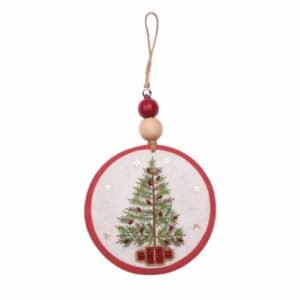 Screenshot Embroidered Disk Ornament with Christmas Tree