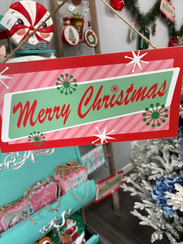 Retro Merry Christmas Sign