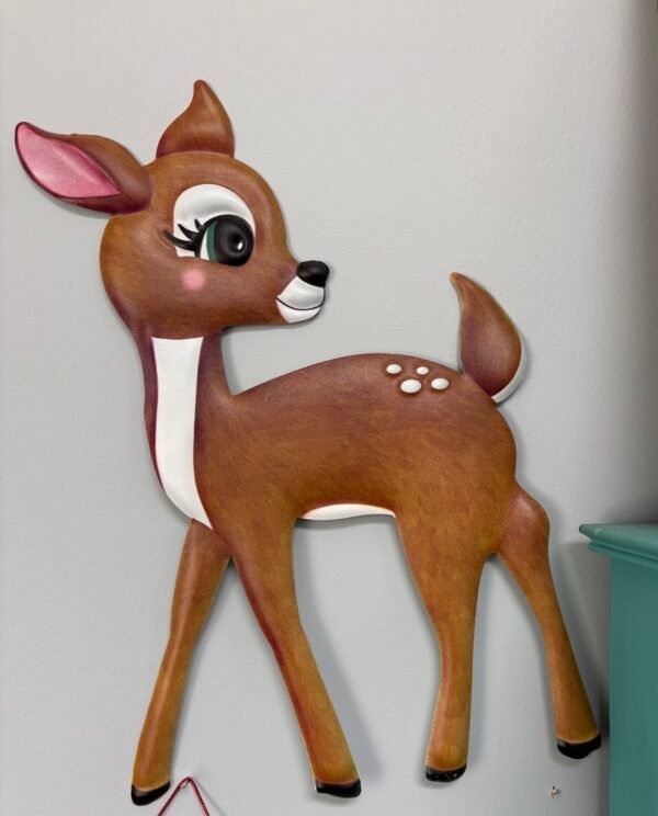 Large Vintage Style Deer Christmas Tree Insert/Pick
