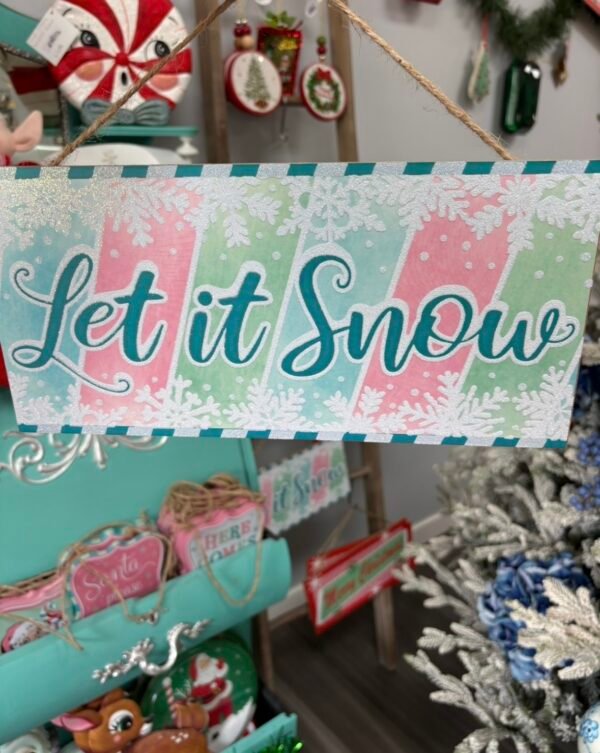 Let it Snow Retro Sign