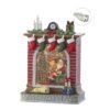 LED Lighted Five Stocking Fireplace Christmas Water Globe
