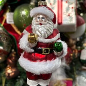 Santa Holding Bells Ornament