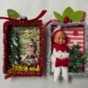 Retro ShadowBox Ornament with Elf